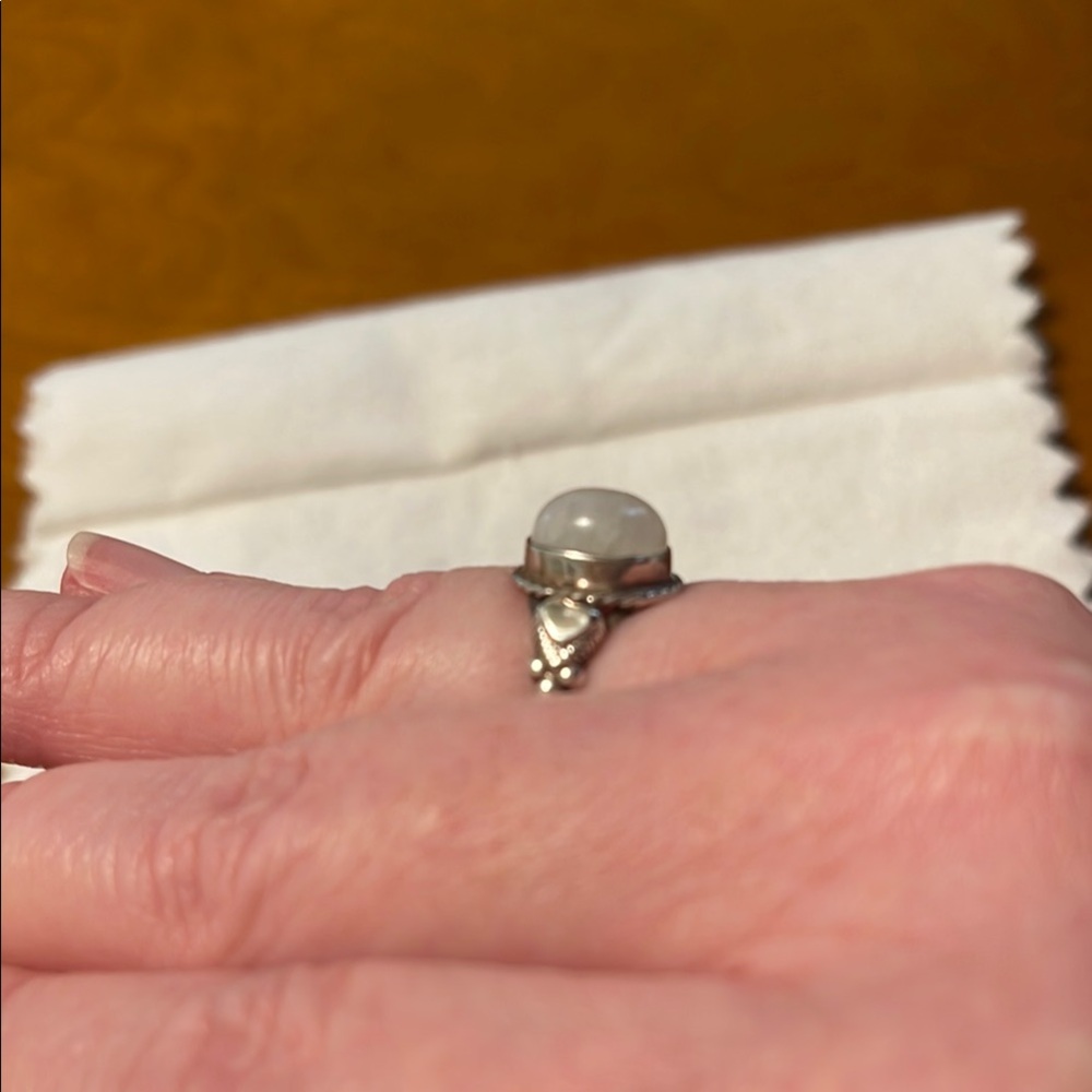 Sterling Silver Moonstone Ring - Picture 2 of 3